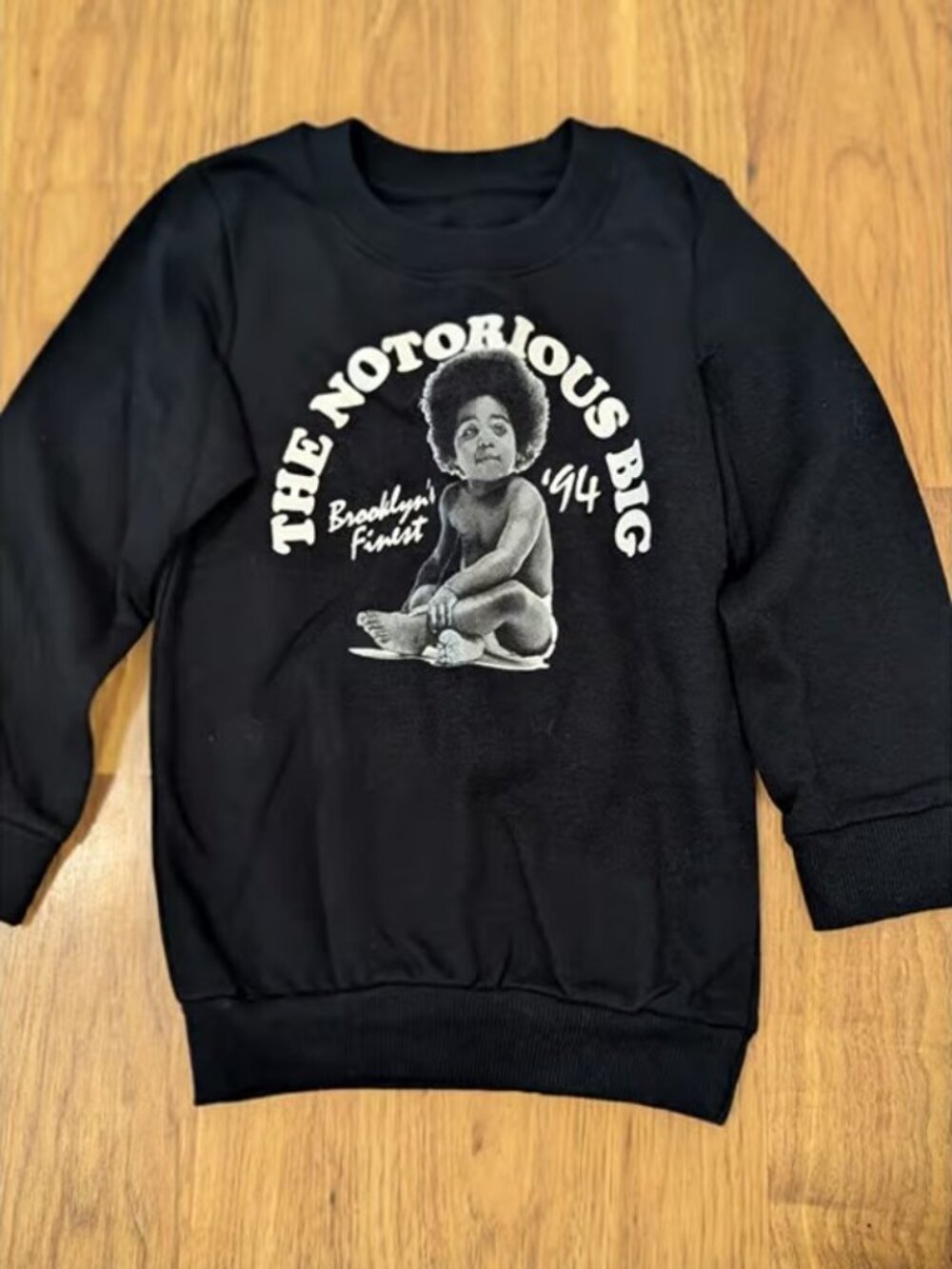 The Notorious B.I.G. Brooklyns Finest 94 Toddler Crewneck Sweatshirt 5T Black Co